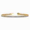 Emerald Lab Diamond Bracelet in Yellow Gold (10 Carat)