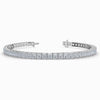 Princess Lab Diamond Bracelet in White Gold (14 Carat)