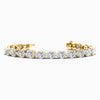 East to West Pearshape Lab Diamond Bracelet in Yellow Gold (11 Carat)
