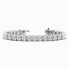 Cushion Lab Diamond Bracelet in White Gold (17 Carat)