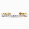 Cushion Lab Diamond Bracelet in Yellow Gold (17 Carat)