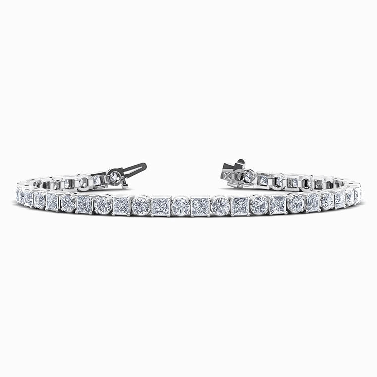 Mixshape Lab Diamond Bracelet in White Gold (10 Carat)