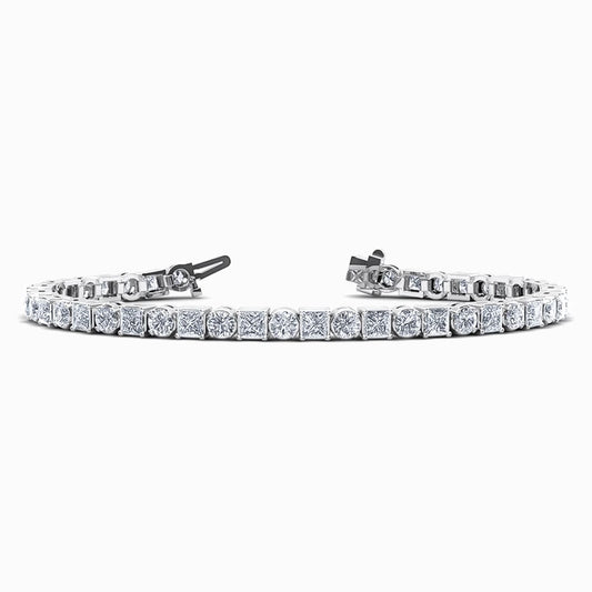 Mixshape Lab Diamond Bracelet in White Gold (10 Carat)