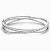 Modern Lab Diamond Bangle in White Gold (2.25 Carat)