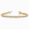 Line Illusion Lab Diamond Bracelet in Yellow Gold (1 Carat)