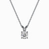 1/2 Carat Lab Grown Cushion Pendant in White Gold