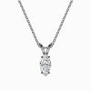 1/2 Carat Lab Grown Marquise Pendant in White Gold