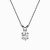1/2 Carat Lab Diamond Oval Pendant in White Gold