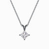 1/2 Carat Lab Diamond Princess Pendant in White Gold