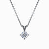 1/2 Carat Lab Grown Asscher Pendant in White Gold