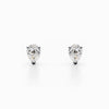 1/2 Carat Lab Grown Pear Diamond Studs in White Gold