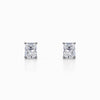 1/2 Carat Lab Grown Radiant Diamond Studs in White Gold