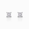 3/4 Carat Lab Grown Princess Diamond Studs in White Gold