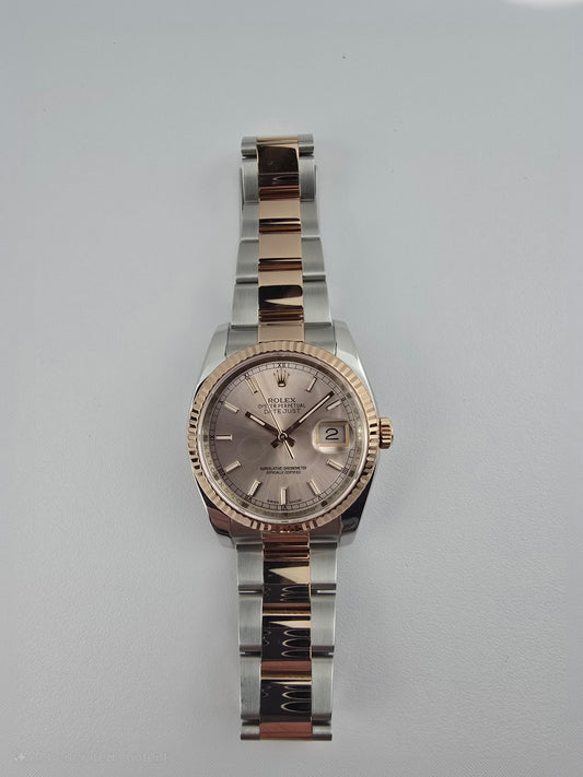 36mm two tone rose gold date just