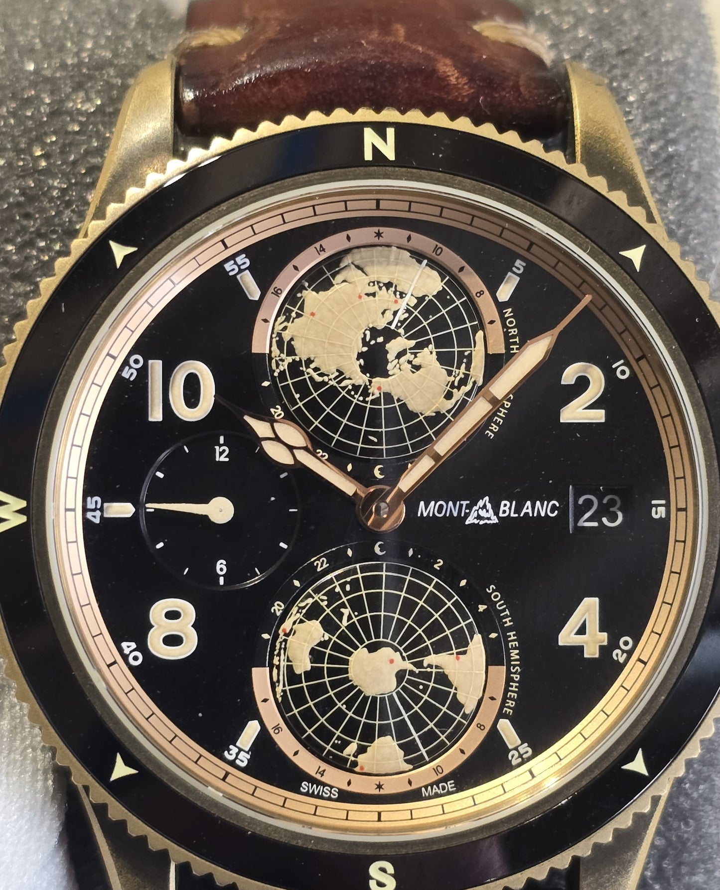 Shinola Runwell sub second 41mm gold ss teal