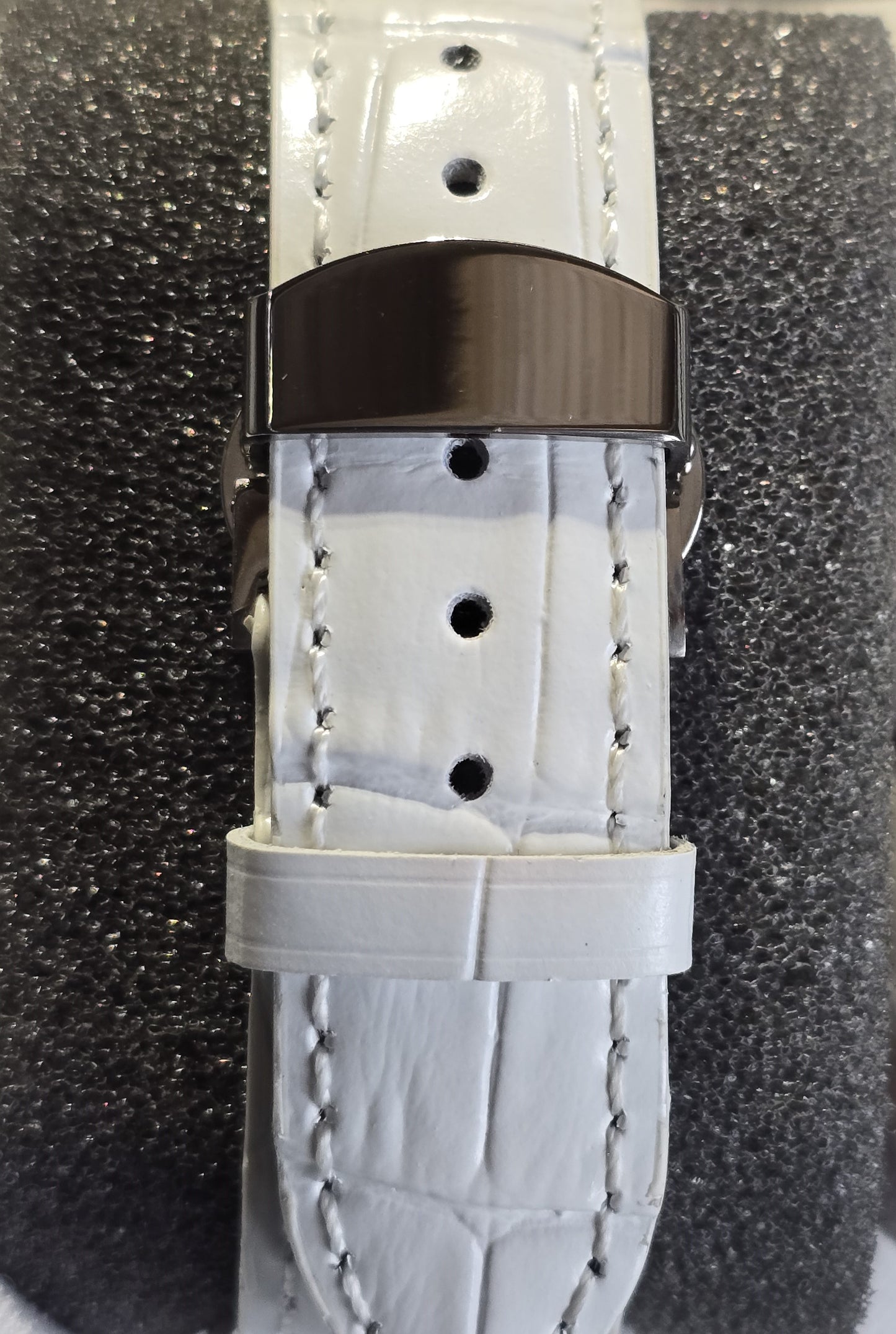 Hamilton Black-Pink White Leather Strap