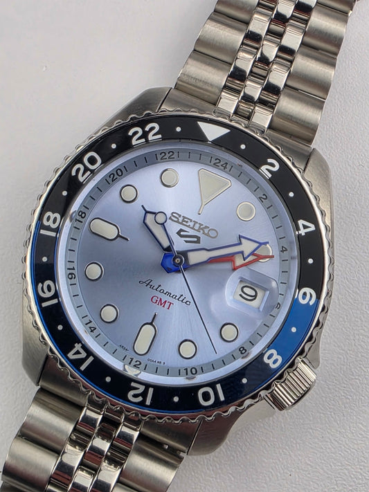 Seiko 5 Sports GMT SSK 029K1 Ice Blue
