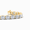 East to West Lab Diamond Bracelet in Yellow Gold (16 Carat)