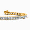Emerald Lab Diamond Bracelet in Yellow Gold (5 Carat)