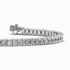 Emerald Lab Diamond Bracelet in White Gold (7 Carat)