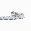 East to West Pearshape Lab Diamond Bracelet in White Gold (11 Carat)