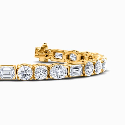 Mixshape Lab Diamond Bracelet in Yellow Gold (15 Carat)