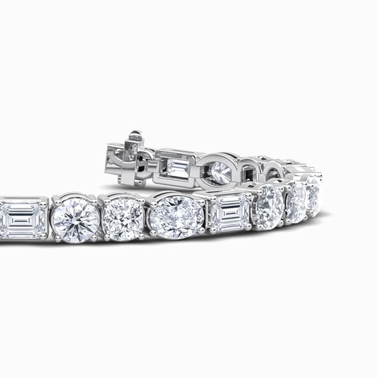 Mixshape Lab Diamond Bracelet in White Gold (22 Carat)
