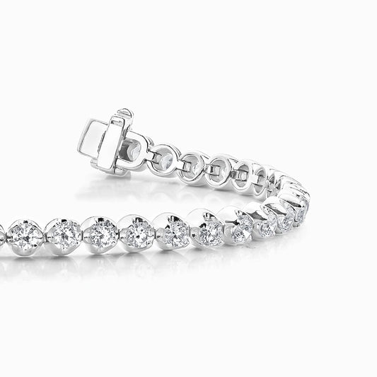 Line Illusion Lab Diamond Bracelet in White Gold (1 Carat)