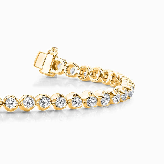 Line Illusion Lab Diamond Bracelet in Yellow Gold (1 Carat)