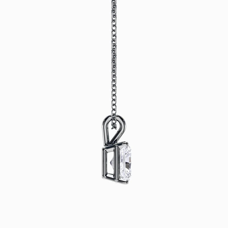 1/2 Carat Lab Grown Radiant Pendant in White Gold