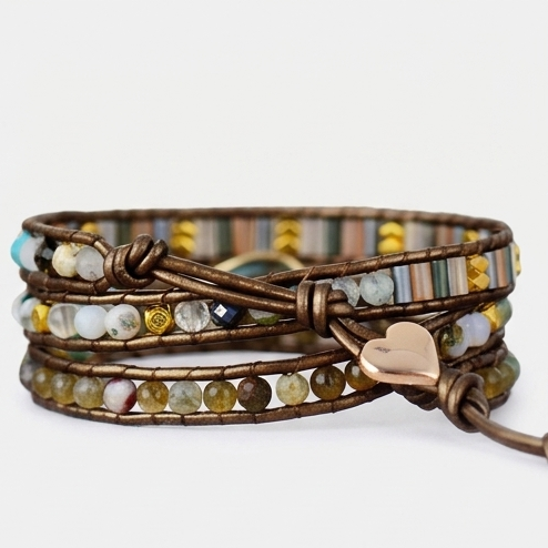 Handmade Triple Layer Beaded Bracelet