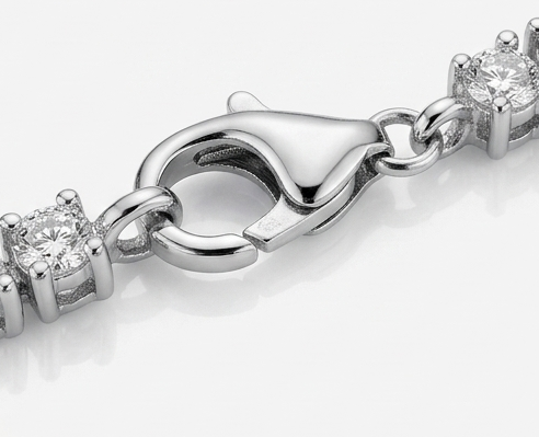 1.8 Carat Moissanite 925 Sterling Silver Bracelet