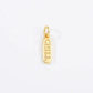 Engraved Word Charms Gold Filled Diy Jewelry CP1224