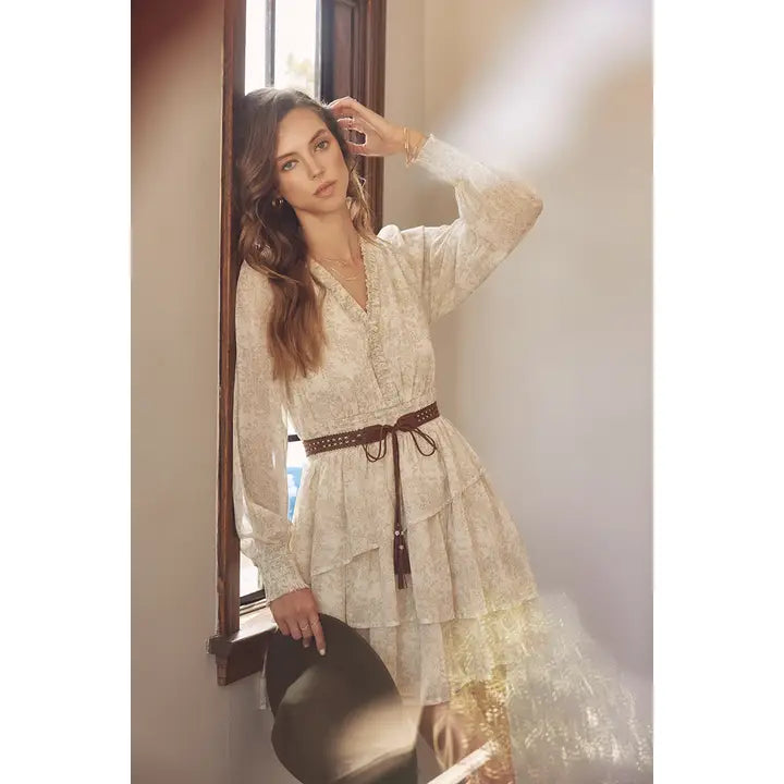 Romantic in Every Way Floral Tiered Ruffle Mini Dress