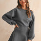 D2660 Ballon Sleeve Sweater Dress