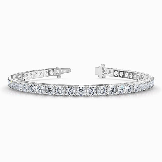 Lab Diamond Bracelet in White Gold (4 Carat)