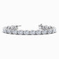 East to West Lab Diamond Bracelet in White Gold (16 Carat)