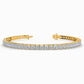 Princess Lab Diamond Bracelet in Yellow Gold (14 Carat)