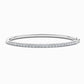 Lab Diamond Bangle in White Gold (1.00 Carat)