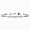 Chain Lab Diamond Bracelet in White Gold (3.50 Carat)