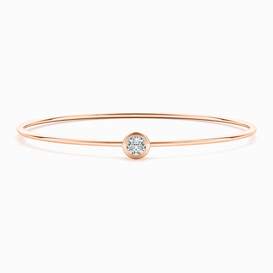 Bezel Lab Diamond Bangle in Rose Gold (1.00 Carat)