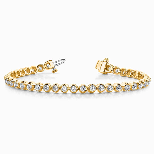Line Illusion Lab Diamond Bracelet in Yellow Gold (1 Carat)