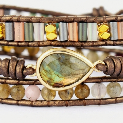 Handmade Triple Layer Beaded Bracelet