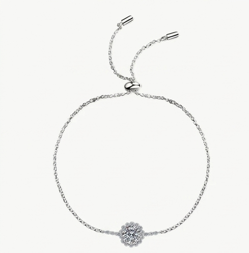 1 Carat Moissanite Chain Bracelet