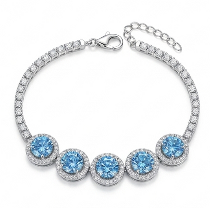 5 Carat Moissanite 925 Sterling Silver Bracelet