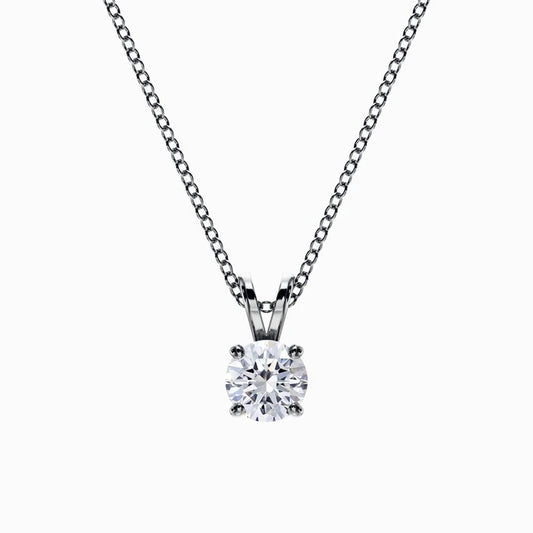 1/2 Carat Lab Diamond Pendant in White Gold
