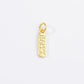 Engraved Word Charms Gold Filled Diy Jewelry CP1224