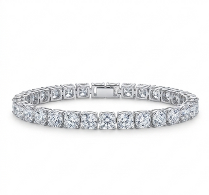 10 Carat Moissanite Platinum-Plated Bracelet
