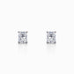 1/2 Carat Lab Grown Radiant Diamond Studs in White Gold