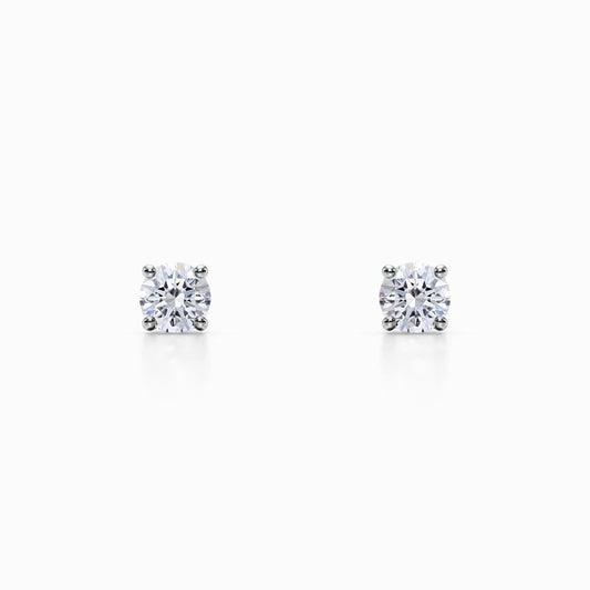 1/4 Carat Lab Grown Diamond Studs in White Gold